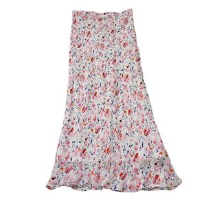 NWT Fenn Wright Manson Colorful Floral‎ Satin Summer Midi Skirt. Size 8/US 2
